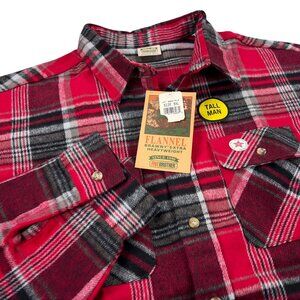 Vintage 80's Five Brother Brawny Extra Heavyweight Tallman Flannel 3XL NOS NWT